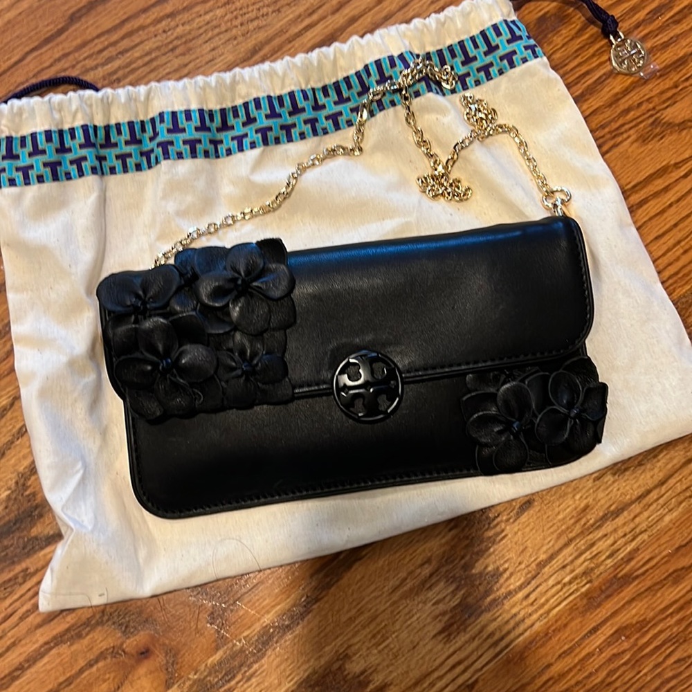 Tory Burch leather clutch bag